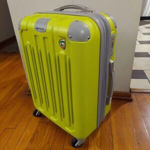 Mia Toro ITALY Gelato 20" Hardside LightSpinner Luggage, Vibrant Lime Yellow